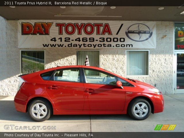 2011 Toyota Prius Hybrid III in Barcelona Red Metallic