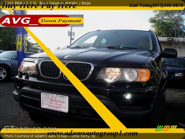 2002 BMW X5 3.0i in Black Sapphire Metallic