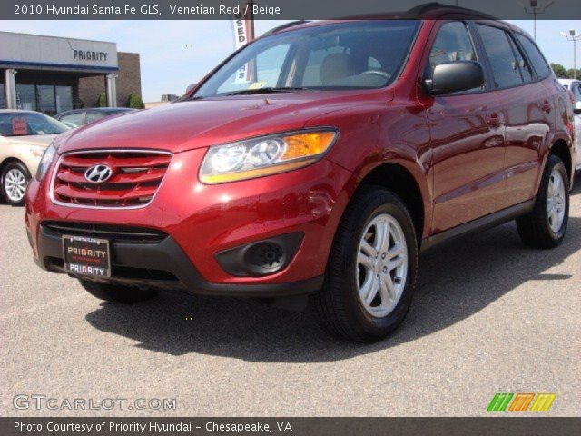 2010 Hyundai Santa Fe GLS in Venetian Red