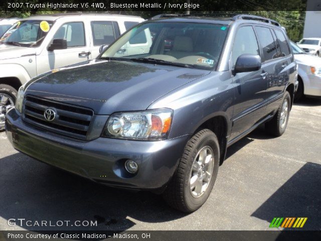2007 Toyota Highlander V6 4WD in Bluestone Metallic
