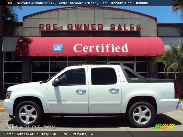 2008 Chevrolet Avalanche LTZ in White Diamond Tricoat