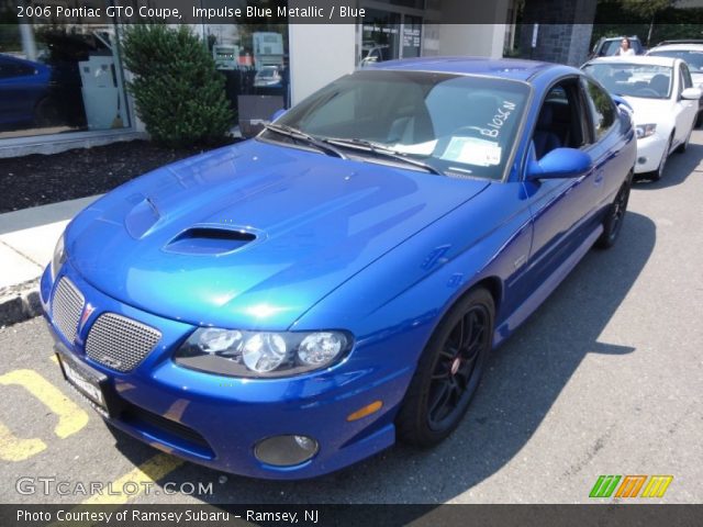 Impulse Blue Metallic 2006 Pontiac Gto Coupe Blue