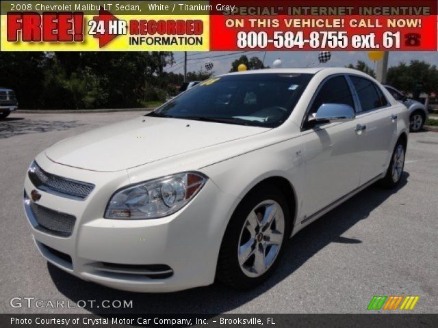 2008 Chevrolet Malibu LT Sedan in White