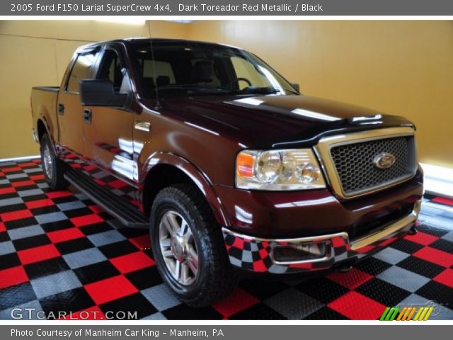 2005 Ford F150 Lariat SuperCrew 4x4 in Dark Toreador Red Metallic