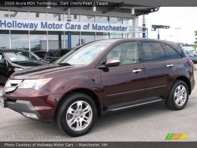 2009 Acura MDX Technology in Dark Cherry Pearl