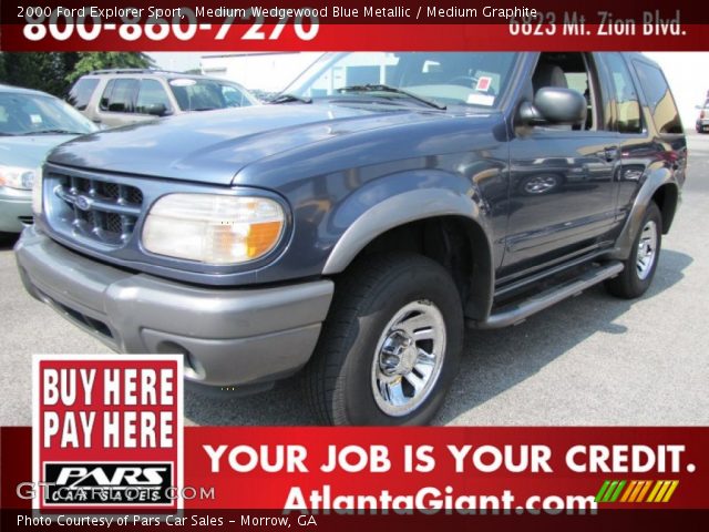 2000 Ford Explorer Sport in Medium Wedgewood Blue Metallic