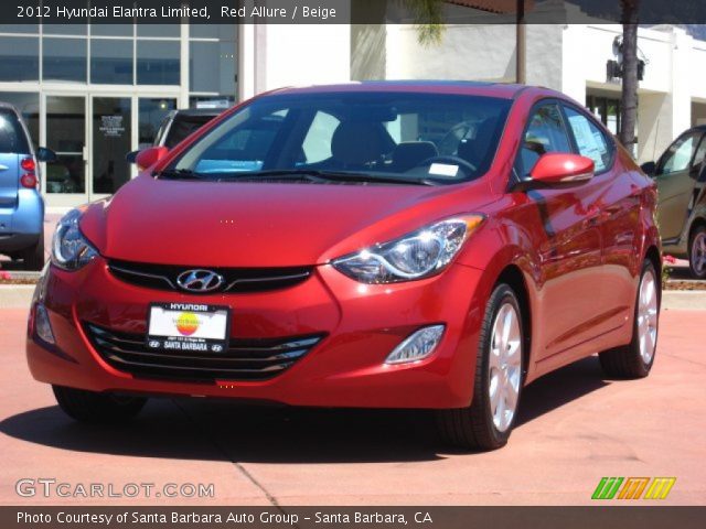2012 Hyundai Elantra Limited in Red Allure