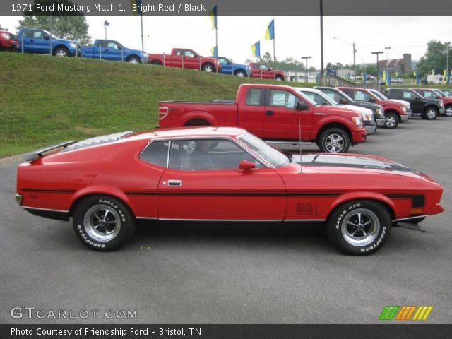 Bright Red 1971 Ford Mustang Mach 1 Black Interior