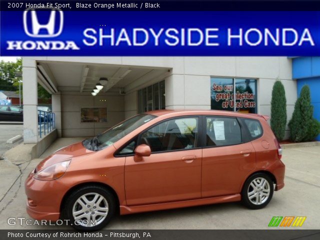2007 Honda Fit Sport in Blaze Orange Metallic
