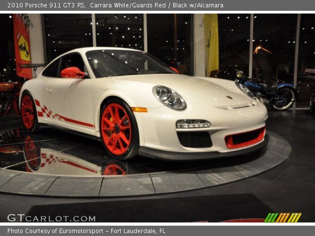 2010 Porsche 911 GT3 RS in Carrara White/Guards Red