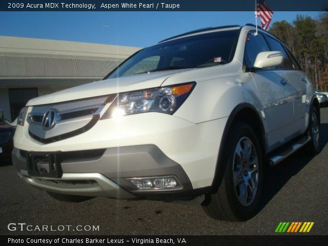 2009 Acura MDX Technology in Aspen White Pearl