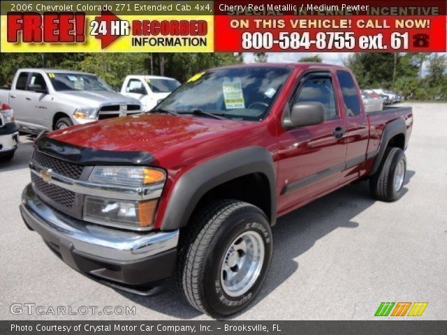 2006 Chevrolet Colorado Z71 Extended Cab 4x4 in Cherry Red Metallic