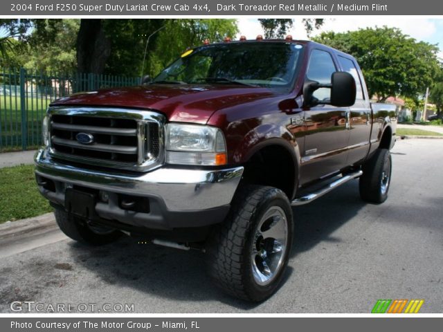 2004 Ford F250 Super Duty Lariat Crew Cab 4x4 in Dark Toreador Red Metallic