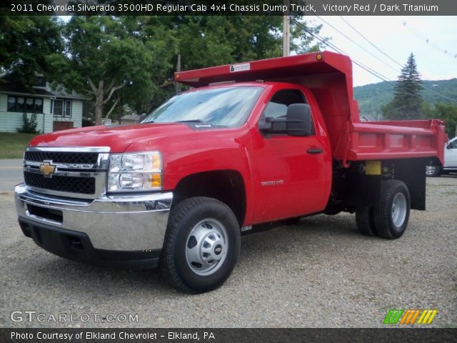 2011 Chevrolet Silverado 3500HD Regular Cab 4x4 Chassis Dump Truck in Victory Red