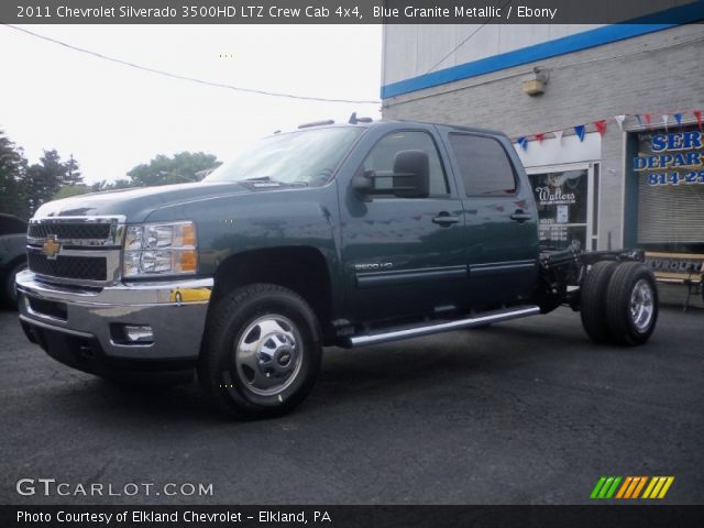 2011 Chevrolet Silverado 3500HD LTZ Crew Cab 4x4 in Blue Granite Metallic