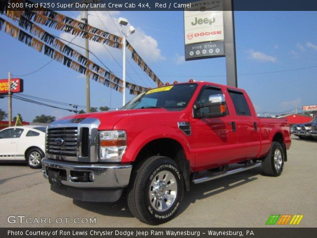 2008 Ford F250 Super Duty Lariat Crew Cab 4x4 in Red