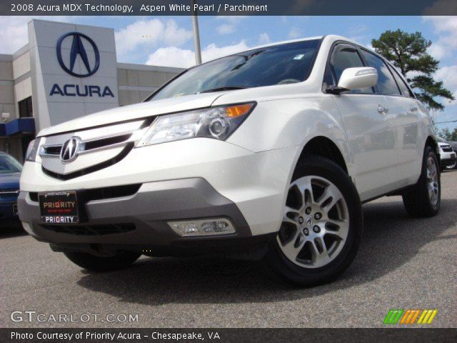 2008 Acura MDX Technology in Aspen White Pearl