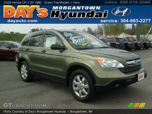 2008 Honda CR-V EX 4WD in Green Tea Metallic