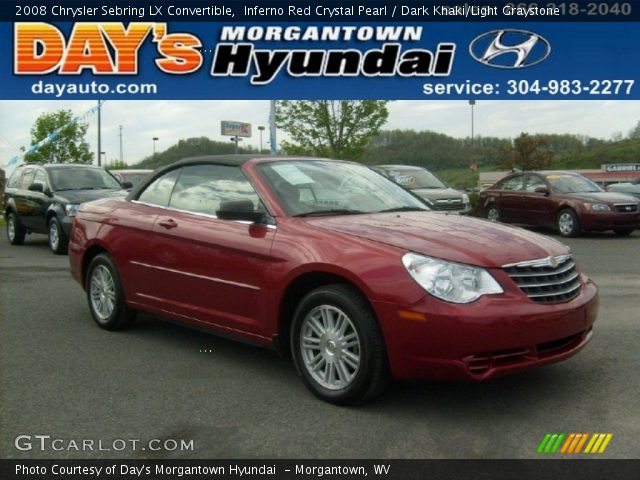 2008 Chrysler Sebring LX Convertible in Inferno Red Crystal Pearl