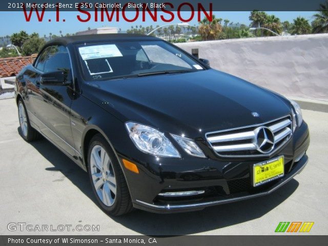 2012 Mercedes-Benz E 350 Cabriolet in Black