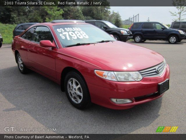 2003 Toyota Solara SE Coupe in Red Flame Metallic