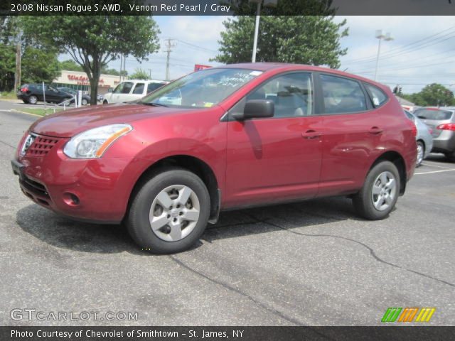 2008 Nissan Rogue S AWD in Venom Red Pearl
