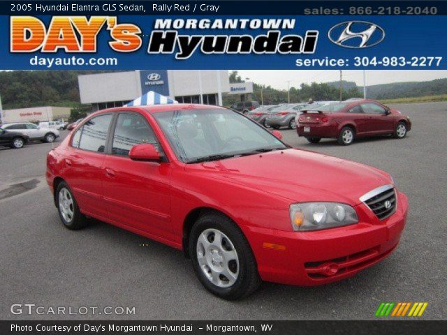 2005 Hyundai Elantra GLS Sedan in Rally Red