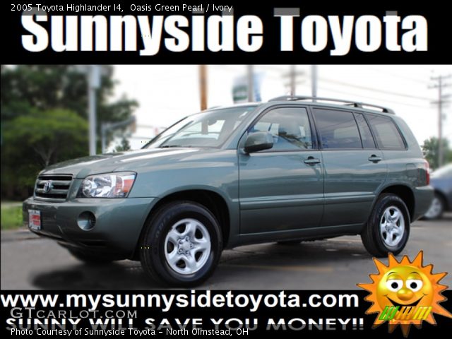 2005 Toyota Highlander I4 in Oasis Green Pearl