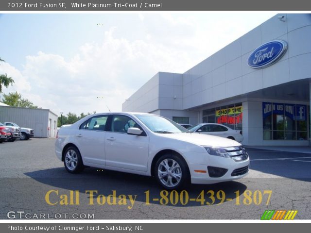 2012 Ford Fusion SE in White Platinum Tri-Coat