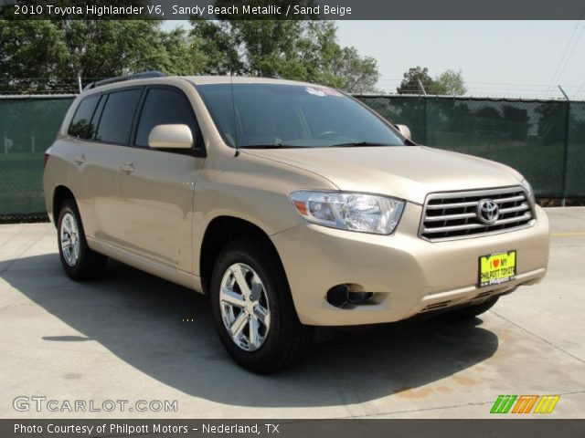 2010 Toyota Highlander V6 in Sandy Beach Metallic