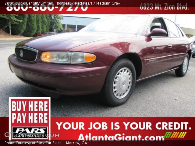 2000 Buick Century Limited in Bordeaux Red Pearl