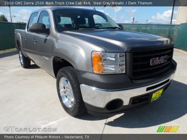 2009 GMC Sierra 1500 Work Truck Crew Cab 4x4 in Steel Gray Metallic