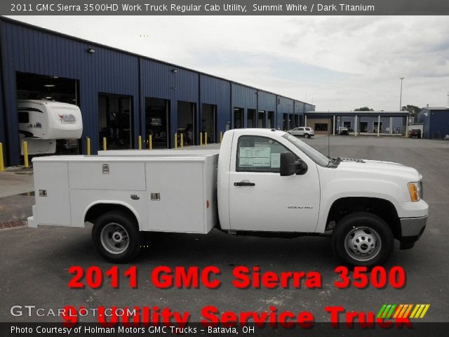2011 GMC Sierra 3500HD Work Truck Regular Cab Utility in Summit White