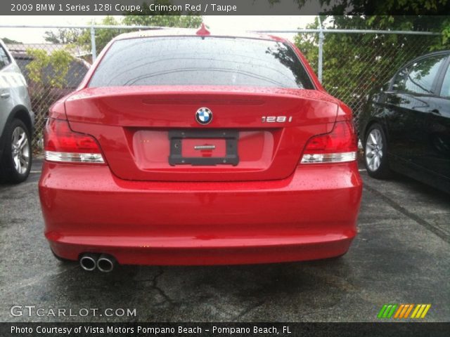 2009 BMW 1 Series 128i Coupe in Crimson Red