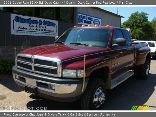 2002 Dodge Ram 3500 SLT Quad Cab 4x4 Dually in Dark Garnet Red Pearlcoat