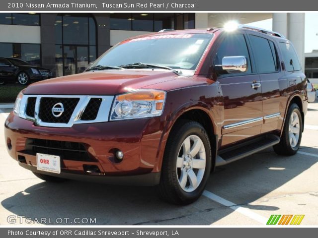 2010 Nissan Armada Titanium in Tuscan Sun Red Pearl