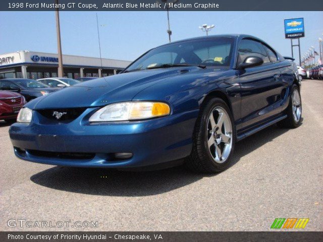 1998 Ford Mustang GT Coupe in Atlantic Blue Metallic
