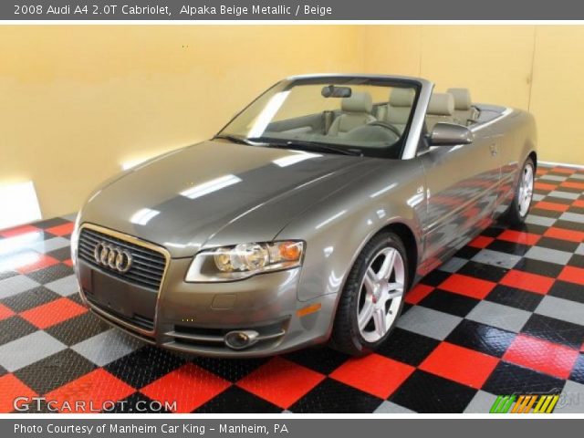 2008 Audi A4 2.0T Cabriolet in Alpaka Beige Metallic