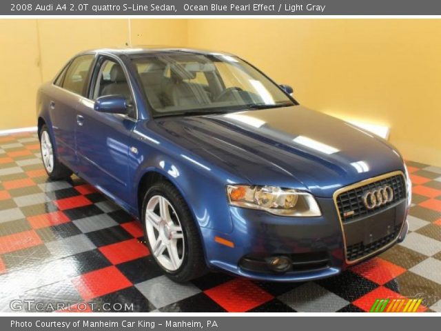2008 Audi A4 2.0T quattro S-Line Sedan in Ocean Blue Pearl Effect