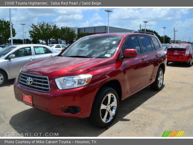 2008 Toyota Highlander  in Salsa Red Pearl