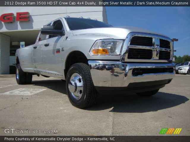 2012 Dodge Ram 3500 HD ST Crew Cab 4x4 Dually in Bright Silver Metallic