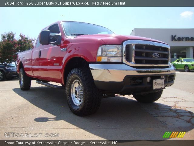 2004 Ford F250 Super Duty XLT SuperCab 4x4 in Red
