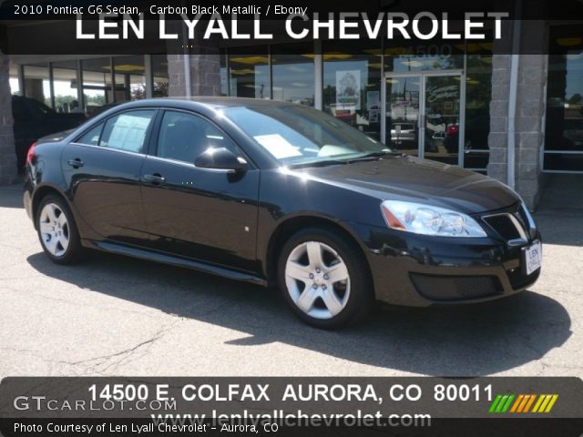 2010 Pontiac G6 Sedan in Carbon Black Metallic