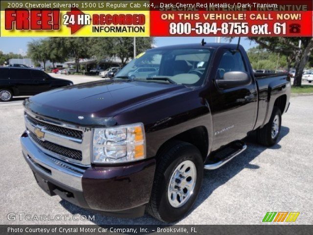 2009 Chevrolet Silverado 1500 LS Regular Cab 4x4 in Dark Cherry Red Metallic