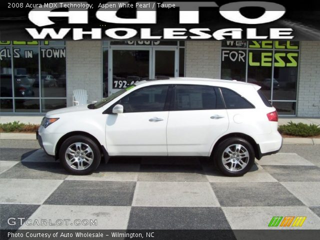 2008 Acura MDX Technology in Aspen White Pearl