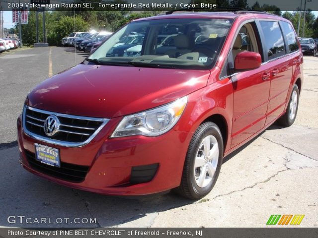 2009 Volkswagen Routan SEL in Pomegranate Red Metallic