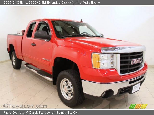 2009 GMC Sierra 2500HD SLE Extended Cab 4x4 in Fire Red