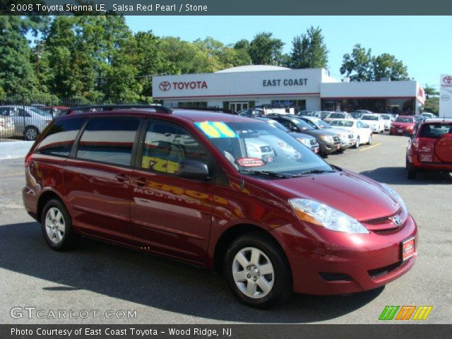 2008 Toyota Sienna LE in Salsa Red Pearl