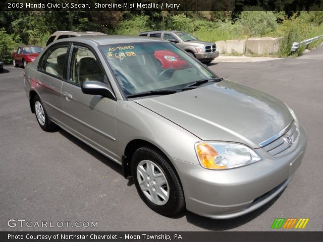 2003 Honda Civic LX Sedan in Shoreline Mist Metallic