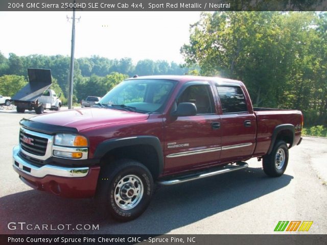 2004 GMC Sierra 2500HD SLE Crew Cab 4x4 in Sport Red Metallic